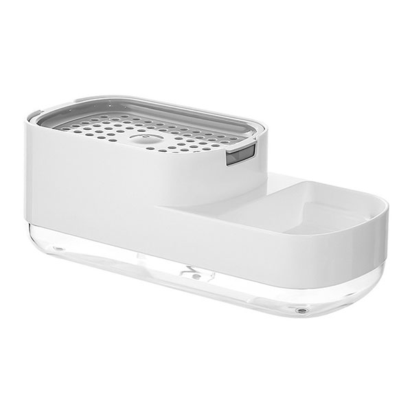 Soap dispener with sponge holder