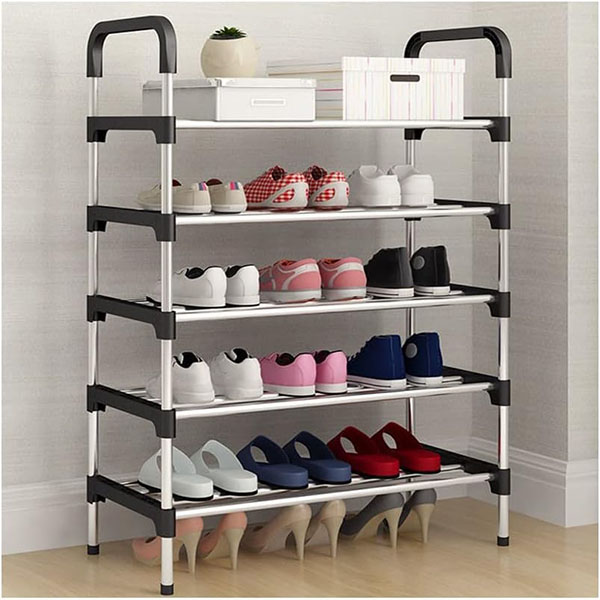 5-Tier Metal Freestanding Shoe Rack